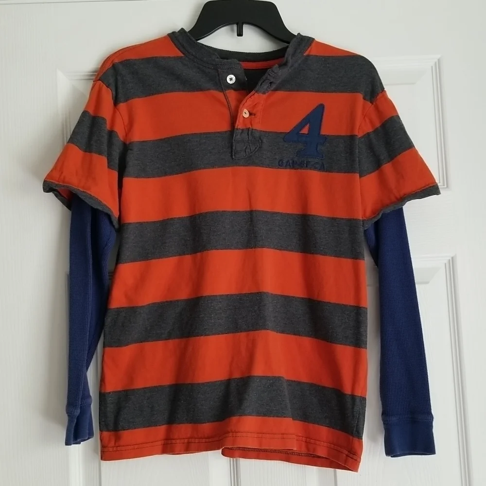 Gap Kids Boy's Stripe Long Sleeve Shirt